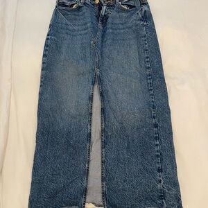 Zara Classic Blue Denim Jean Skirt